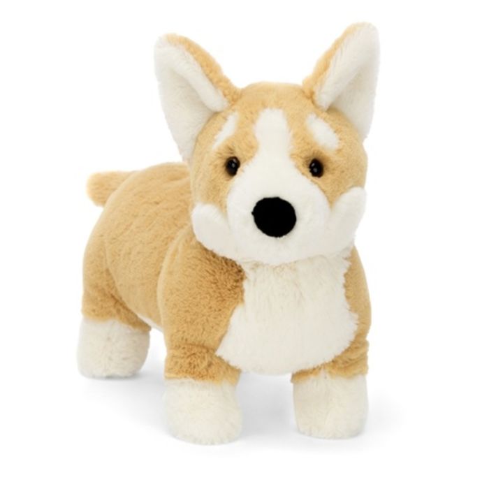 Soft plush toy of a corgi dog