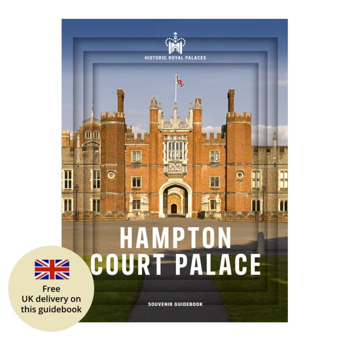 An illustrated and factual guidebook with an image of Hampton Court Palace on the front cover
